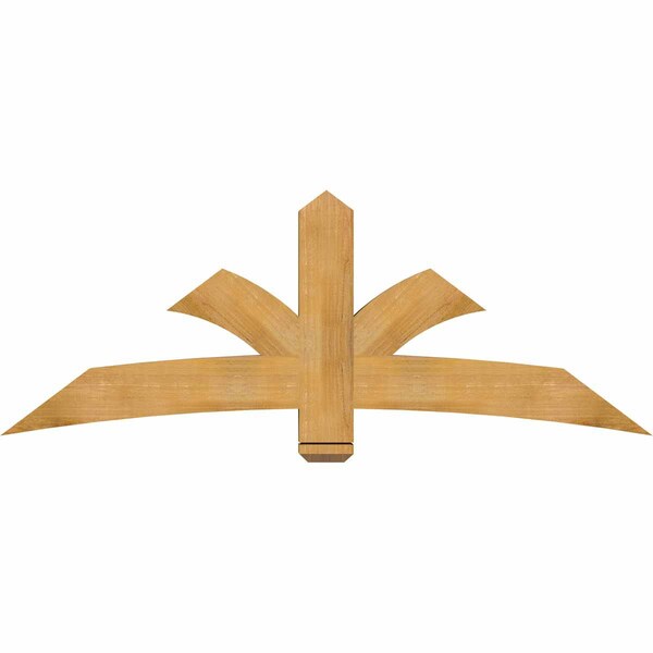 Ekena Millwork Davenport Rough Sawn Timber Gable Bracket, Western Red Cedar, 72"W x 27"H x 4"D x 6"F, 9/12 Pitch GBW072X27X0406DAV00RWR - main